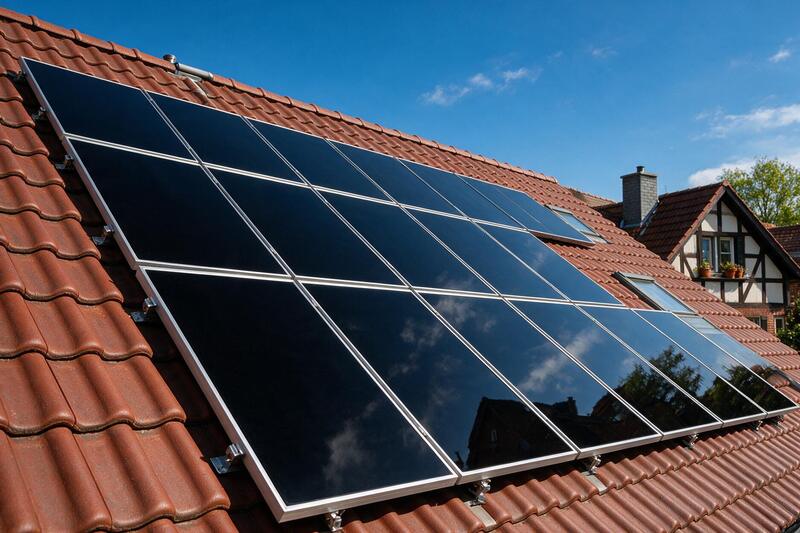 Photovoltaik-Module auf einem Hausdach